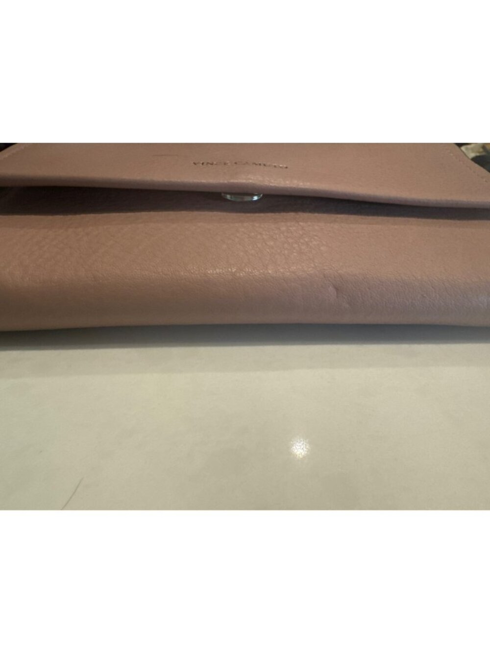 Vince Camuto Zosia Crossbody Bag Wallet on Chain Leather Pink Vintage Quartz NWT - Picture 8 of 9